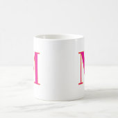 Mug Lettre initiale Monogramme Moderne Tendance Rose (Centre)