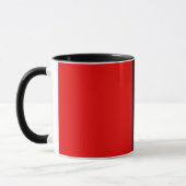 Mug Lettre initiale Monogramme Style moderne Rouge Noi (Gauche)