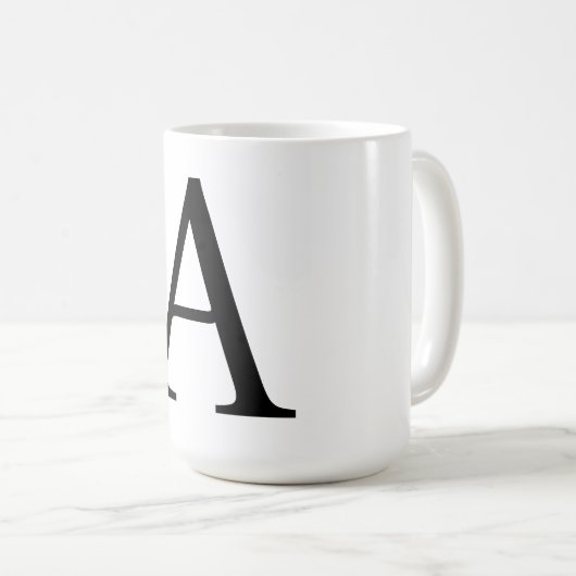 MUG LETTRE INITIALE MONOGRAPHIQUE CONTINUE (Devant droit)