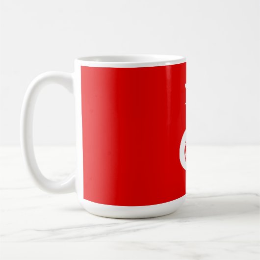 Mug LETTRE INITIALE MONOMOBILE ROUGE BLANC Classique (Gauche)