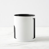 MUG LETTRE INITIALE MOYENNE H NOIR ET BLANC (Centre)