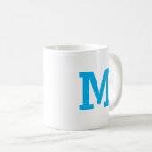 MUG LETTRE INITIALE MOYENNE PERSONNALISÉE BLANC (Devant droit)