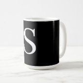MUG LETTRE INITIALE NOIRE ET BLANCHE MINUSCULE MONOMOB (Devant droit)