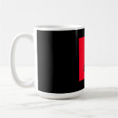 MUG LETTRE INITIALE NOIRE ROUGE LETTRE NOIRE PLACE (Gauche)