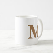 Mug Lettre initiale or Monogramme moderne (Devant droit)