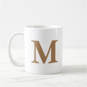Mug Lettre initiale or Monogramme moderne (Gauche)