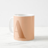Mug Lettre initiale Peach Monogramme (Devant gauche)
