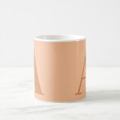 Mug Lettre initiale Peach Monogramme (Centre)