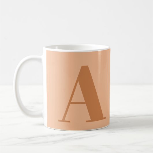 Mug Lettre initiale Peach Monogramme (Gauche)