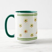 Mug Lettre initiale personnalisée | Chic Gold Daisy Ho (Gauche)