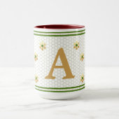 Mug Lettre initiale personnalisée | Chic Nid d'abeille (Centre)