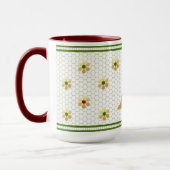 Mug Lettre initiale personnalisée | Chic Nid d'abeille (Gauche)