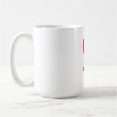 MUG LETTRE INITIALE ROUGE ET BLANCHE MINUSCULE MONOMOB (Gauche)