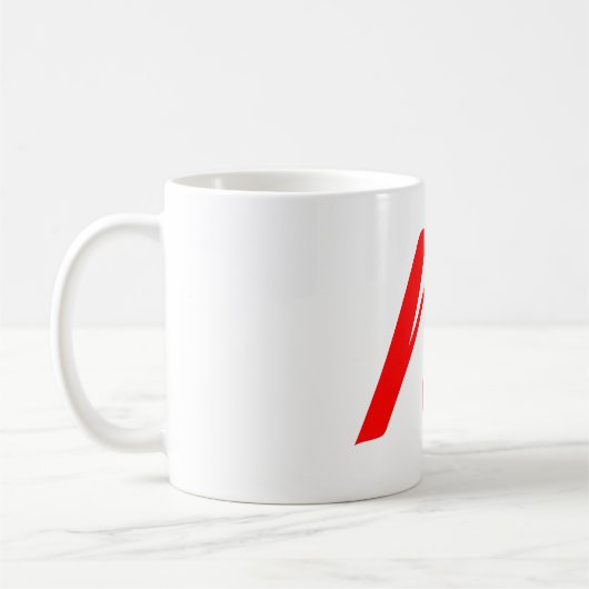 Mug Lettre initiale rouge monogramme professionnel mod (Gauche)