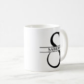 Mug Lettre initiale S élégante personnalisée (Devant droit)