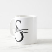 Mug Lettre initiale S élégante personnalisée (Devant gauche)