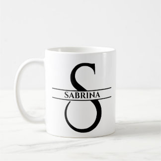 Mug Lettre initiale S élégante personnalisée