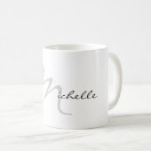 Mug Lettre initiale tendance et nom Calligrahy Chic (Devant droit)