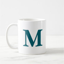 Lettre initiale Turquoise Monogramme moderne