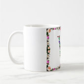 Mug Lettre initiale W Gemstone Design (Gauche)