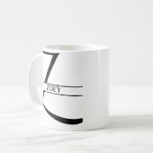 Mug Lettre initiale Z élégante personnalisée (Devant gauche)