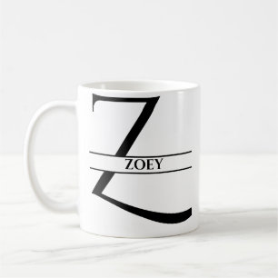 Mug Lettre initiale Z élégante personnalisée