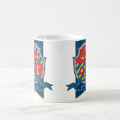 Mug Lettre Isaac I heraldry rouge bleu nom signifiant (Centre)