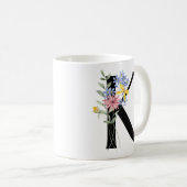 Mug Lettre K avec des fleurs (Devant droit)