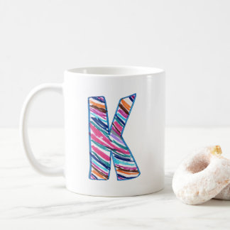Mug Lettre K colorée comme dans Kay