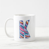 Mug Lettre K colorée comme dans Kay (Gauche)
