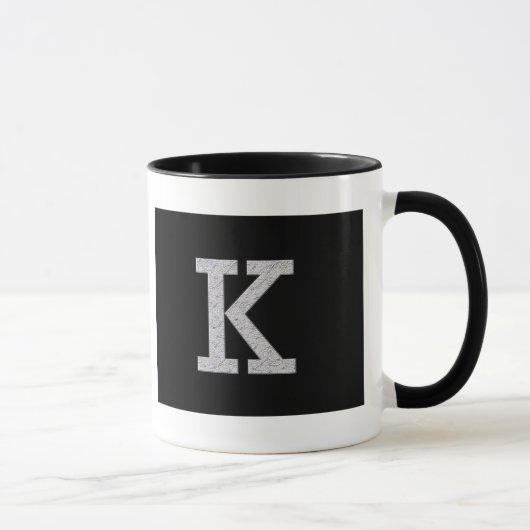 Mug Lettre K de monogramme (Droite)