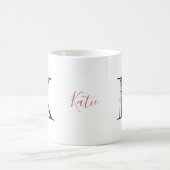 Mug Lettre K, Fleur de cerisier | Nom du script du mon (Centre)