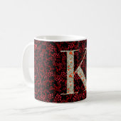 Mug Lettre K rouge et liberté bordeaux (Devant gauche)