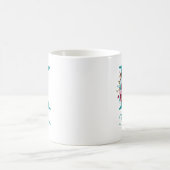 Mug Lettre K Turquoise rose floral (Centre)