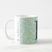 Mug Lettre K vert clair et bleu liberté (Gauche)