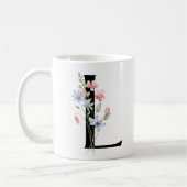 Mug Lettre L avec fleurs (Gauche)