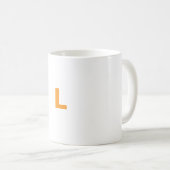 Mug lettre L customisée (Devant droit)