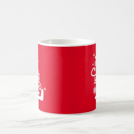 Mug Lettre L Noël Monogramme Nom initial Rouge (Centre)