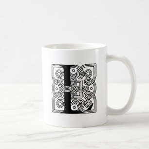 Mug Lettre L Vintage Céleste noeud Monogramme
