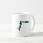 Mug - Lettre M avec chat et nom (Devant droit)