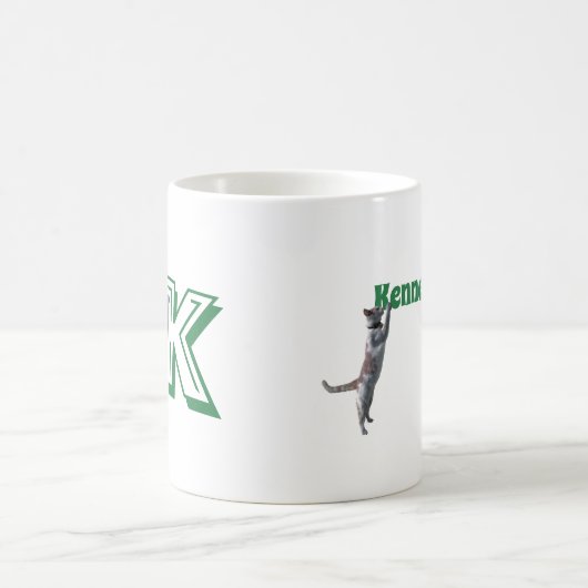 Mug - Lettre M avec chat et nom (Centre)