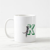Mug - Lettre M avec chat et nom (Gauche)