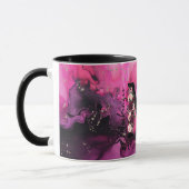 Mug Lettre M en marbre rose et pourpre (Gauche)