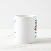 Mug Lettre M Floral Rose et Sarcelle (Centre)