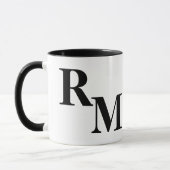 MUG LETTRE MAJEURE NOIRE MORALE MOINDRE MOYENNE BOUGIE (Gauche)