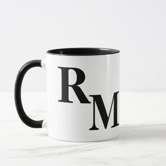 MUG LETTRE MAJEURE NOIRE MORALE MOINDRE MOYENNE BOUGIE (Gauche)