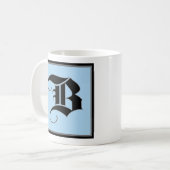 Mug LETTRE MAJUSCULE Calligraphique B BOUGIE DE Café (Devant gauche)