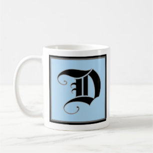 Mug Lettre majuscule calligraphique D