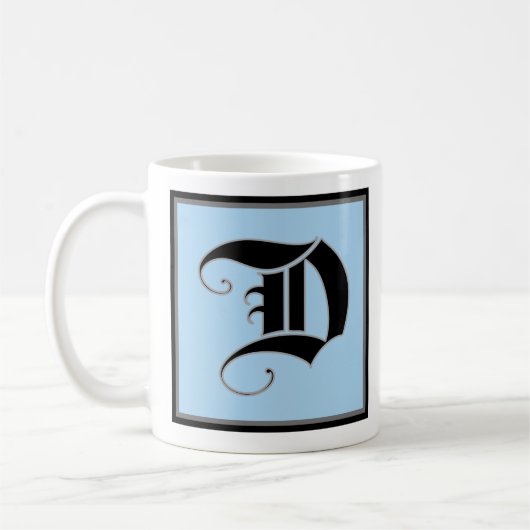 Mug Lettre majuscule calligraphique D (Gauche)