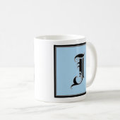 Mug LETTRE MAJUSCULE Calligraphique J (Devant droit)